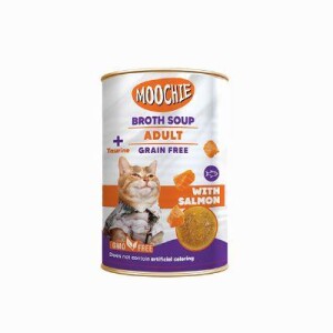 Moochie Somon Balıklı Yetişkin Kedi Çorbası 135 ml - Moochie