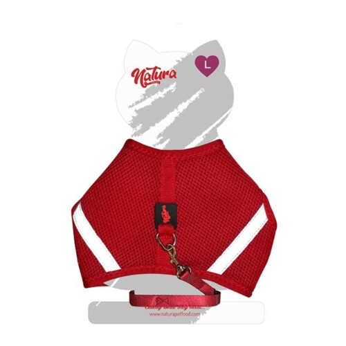 Natura Air Net Kedi Göğüs Tasması L Kırmızı - 1