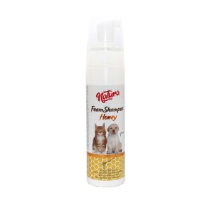 Natura Foam Bal Özlü Kedi ve Köpek İçin Köpük Şampuanı 200 ml - Natura