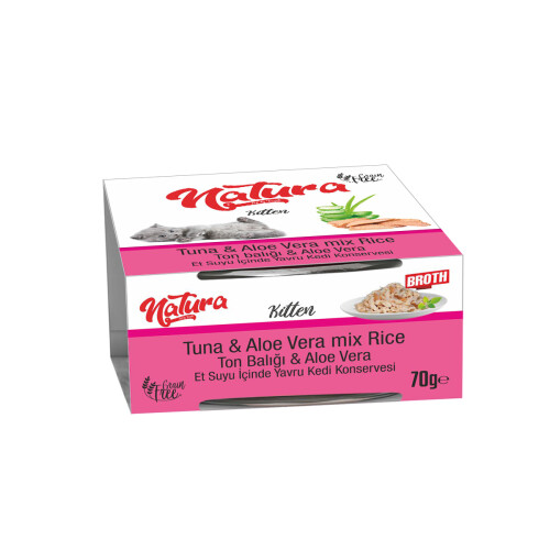 Natura Ton Balıklı ve Aleoveralı Yavru Kedi Konservesi 70 gr - 1