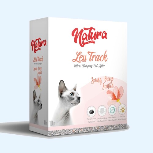 Natura Less Track Bahar Kokulu Topaklaşan Kedi Kumu 10 lt - 1