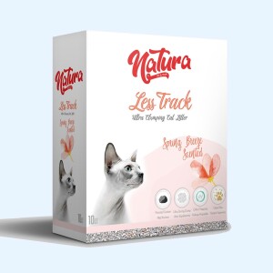Natura Less Track Bahar Kokulu Topaklaşan Kedi Kumu 10 lt - Natura