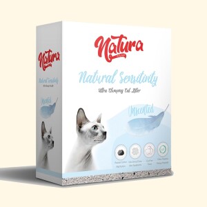 Natura Natural Sensitive Kokusuz Topaklaşan Kedi Kumu 10 lt - Natura