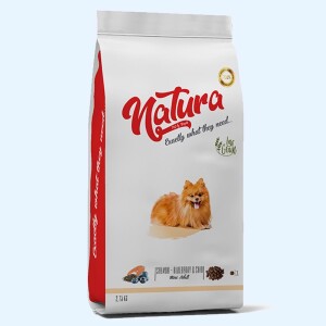 Natura Premium Somonlu Çia Tohumlu Küçük Irk Yetişkin Köpek Maması 2,75 kg - Natura