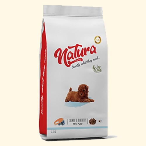 Natura Premium Somonlu Yaban Mersinli Küçük Irk Yavru Köpek Maması 2,75 kg - 1