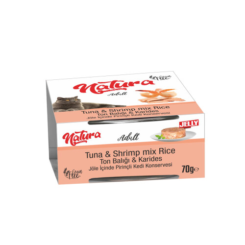 Natura Ton Balıklı ve Karidesli Yetişkin Kedi Maması 70 gr - 1