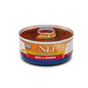 N&D Balkabaklı Tahılsız Bıldırcın Etli Yetişkin Kedi Konservesi 70 gr - N&D
