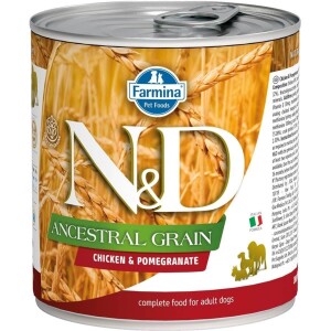 N&D Düşük Tahıllı Tavuk ve Narlı Köpek Konservesi 285 gr - N&D