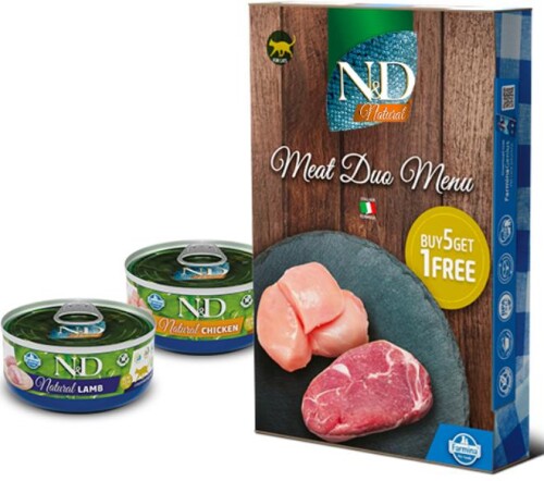 N&D Etli Kedi Konserve Çeşitleri 70 gr (6 AL 5 ÖDE) - 1