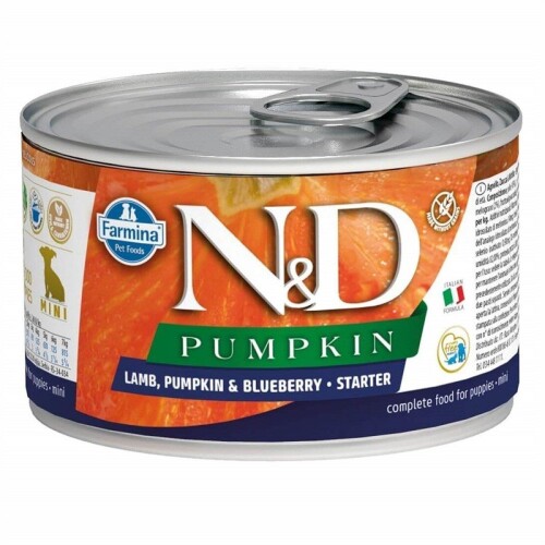 N&D Mini Balkabaklı Kuzulu Starter Yavru Köpek Konservesi 140 gr - 1