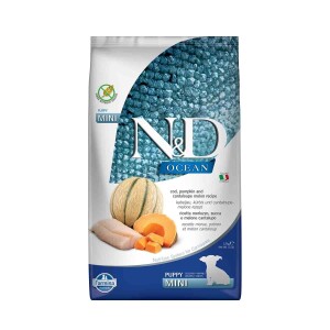 N&D Ocean Morina Balıklı Balkabaklı ve Kavunlu Küçük Irk Yavru Köpek Maması 2,5 kg - N&D