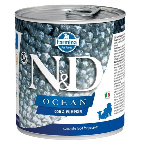 N&D Ocean Morina Balıklı ve Balkabaklı Yavru Köpek Konservesi 285 gr - 1