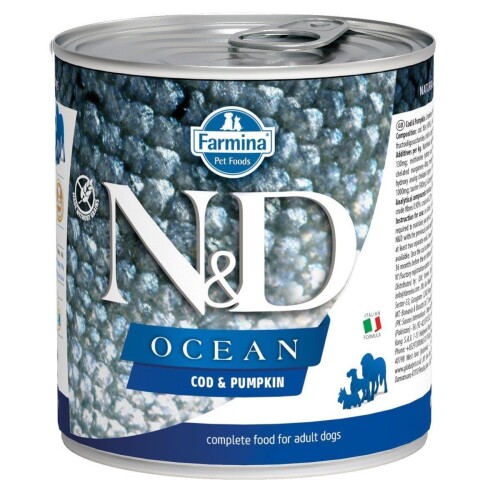 N&D Ocean Morina Balıklı ve Balkabaklı Yetişkin Köpek Konservesi 285 gr - 1