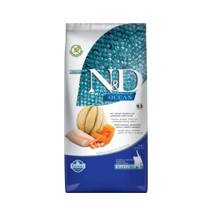 N&D Ocean Morina Balkabağı Karides Kavun Yavru Kedi Maması 5 kg - N&D