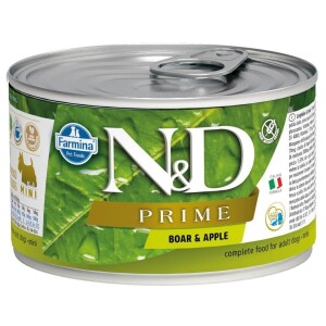 N&D Prime Mini Domuzu ve Elmalı Yetişkin Köpek Konservesi 140 gr - N&D
