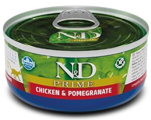 N&D Prime Tahılsız Tavuk ve Narlı Yetişkin Kedi Konservesi 70 gr - N&D