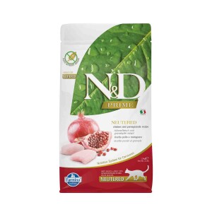 N&D Prime Tahılsız Tavuklu Narlı Kısırlaştırılmış Kedi Maması 1,5 kg - N&D