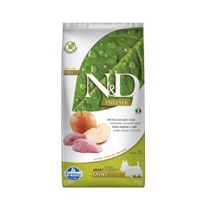 N&D Prime Tahılsız Yaban Domuzlu Elmalı Küçük Irk Yetişkin Köpek Maması 7 kg - N&D