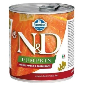 N&D Pumpkin Balkabaklı Tavuklu ve Narlı Yetişkin Köpek Konservesi 285 gr - N&D