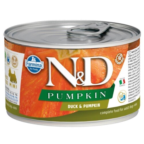 N&D Pumpkin Mini Balkabaklı ve Ördekli Yetişkin Köpek Konservesi 140 gr - 1