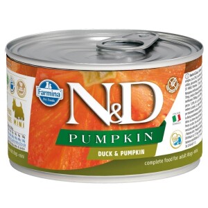 N&D Pumpkin Mini Balkabaklı ve Ördekli Yetişkin Köpek Konservesi 140 gr - N&D