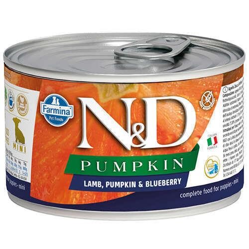 N&D Pumpkin Mini Balkabaklı Kuzu Etli ve Yaban Mersini Yavru Köpek Konservesi 140 gr - 1