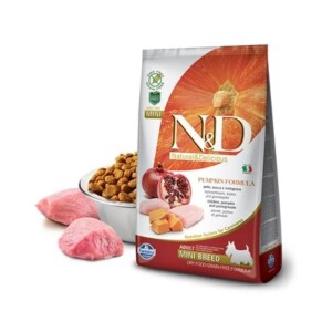 N&D Pumpkin Tahılsız Bal Kabaklı Tavuk Etli Narlı Küçük Irk Yetişkin Köpek Maması 2.5 Kg - N&D