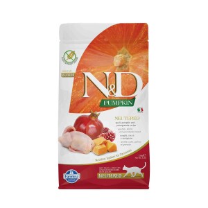 N&D Pumpkin Tahılsız Bıldırcın Etli Bal Kabaklı ve Narlı Kısırlaştırılmış Kedi Maması 1,5 kg - N&D
