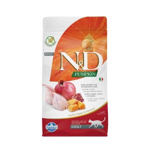 N&D Pumpkin Tahılsız Bıldırcın Etli Bal Kabaklı ve Narlı Yetişkin Kedi Maması 1,5 kg - N&D