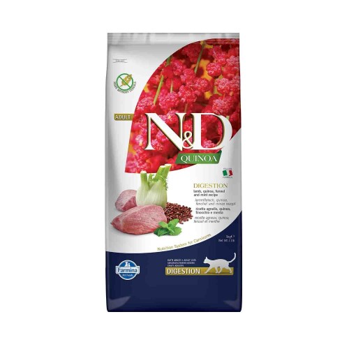 N&D Quinoa Digestion Sindirim Sağlığı Kuzu Etli Yetişkin Kedi Maması 5 kg - 1