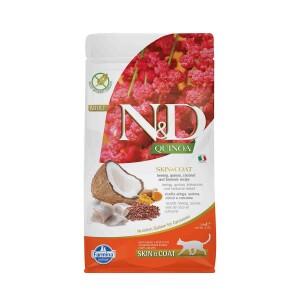 N&D Quinoa Tahılsız Skin & Coat Ringa Balıklı Yetişkin Kedi Maması 1,5 kg - N&D