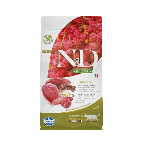 N&D Quinoa Tahılsız Urinary Sistem Ördekli Yetişkin Kedi Maması 1,5 kg - 1