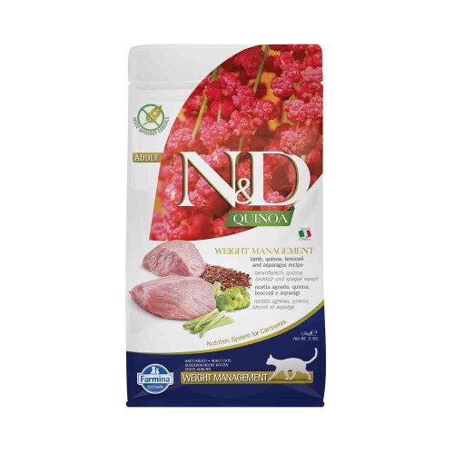 N&D Quinoa Weight Management Kuzu Etli Light Yetişkin Kedi Maması 1,5 kg - 1