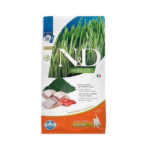 N&D Spirulina Balıklı Yavru Kedi Maması 1,5 kg - 1