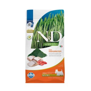N&D Spirulina Takviyeli Tahılsız Ringa Balıklı Küçük Irk Yetişkin Köpek Maması 2 kg - N&D