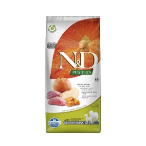 N&D Tahılsız Balkabaklı Yaban Domuzlu Medium Maxi Yetişkin Köpek Maması 12 kg - N&D