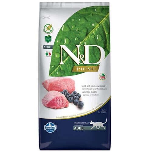 N&D Tahılsız Kuzu Etli Yaban Mersinli Kedi Maması 10 kg - 1