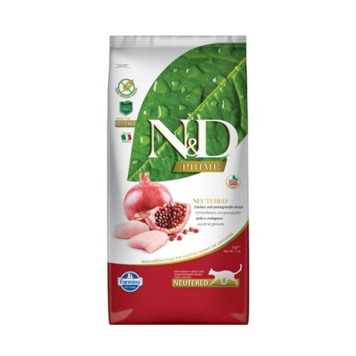 N&D Tahılsız Tavuk Narlı Kısırlaştırılmış Yetişkin Kedi Maması 10 kg - 1