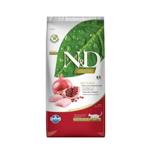 N&D Tahılsız Tavuklu Narlı Kısırlaştırılmış Kedi Maması 5 kg - N&D