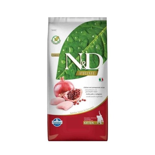 N&D Tahılsız Tavuklu ve Narlı Yavru Kedi Maması 10 kg - 1