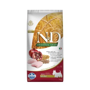 N&D Düşük Tahıllı Tavuklu ve Narlı Mini Irk Yetişlin Köpek Maması 7 kg - N&D