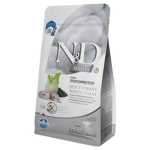 N&D White Balıklı Spirulinalı Küçük Irk Yavru Köpek Maması 1,5 Kg - 1