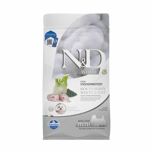 N&D White Mono Protein Balıklı Beyaz Renkli Küçük Irk Yetişkin Köpek Maması 2 kg - 1