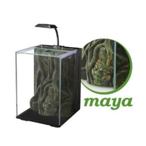 Nubios Maya Dekorlu Nano Akvaryum Siyah 20x22x29 Cm - Nubios