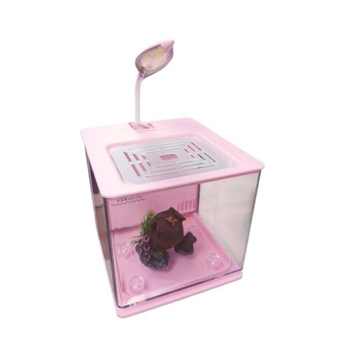 Nubios Nano Easy Akvaryum 4.5 Lt Pembe - 1