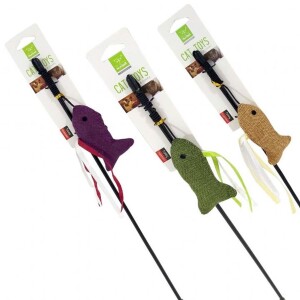 Nunbell Balıklı Kedi Oltası Kedi Oyuncağı - Nunbell