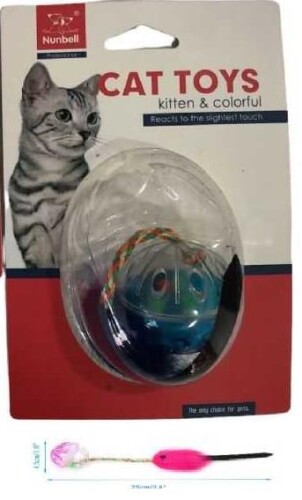 Nunbell Çıngıraklı Top Tüylü Fare Kedi Oyuncağı - 1