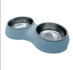 Nunbell İkili Melamin Çelik Mama ve Su Kabı - Nunbell