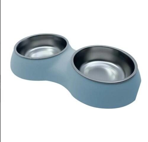 Nunbell İkili Melamin Çelik Mama ve Su Kabı - 1