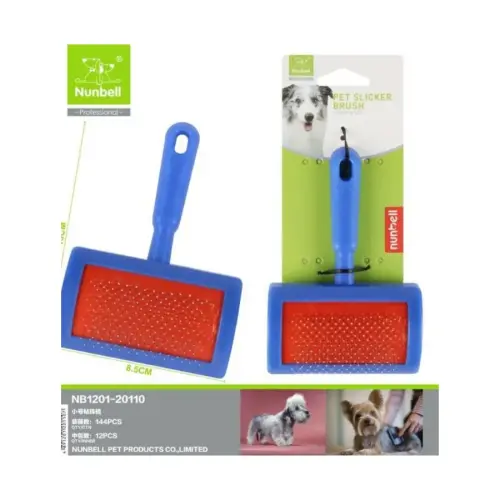Nunbell Kedi ve Köpekler İçin Mavi İnce Telli Tarak S - 1
